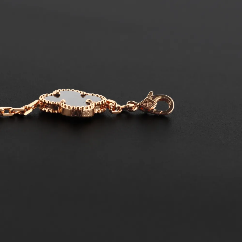 Van Cleef & Arpels Sweet Alhambra Bracelet Onyx/Rose Gold