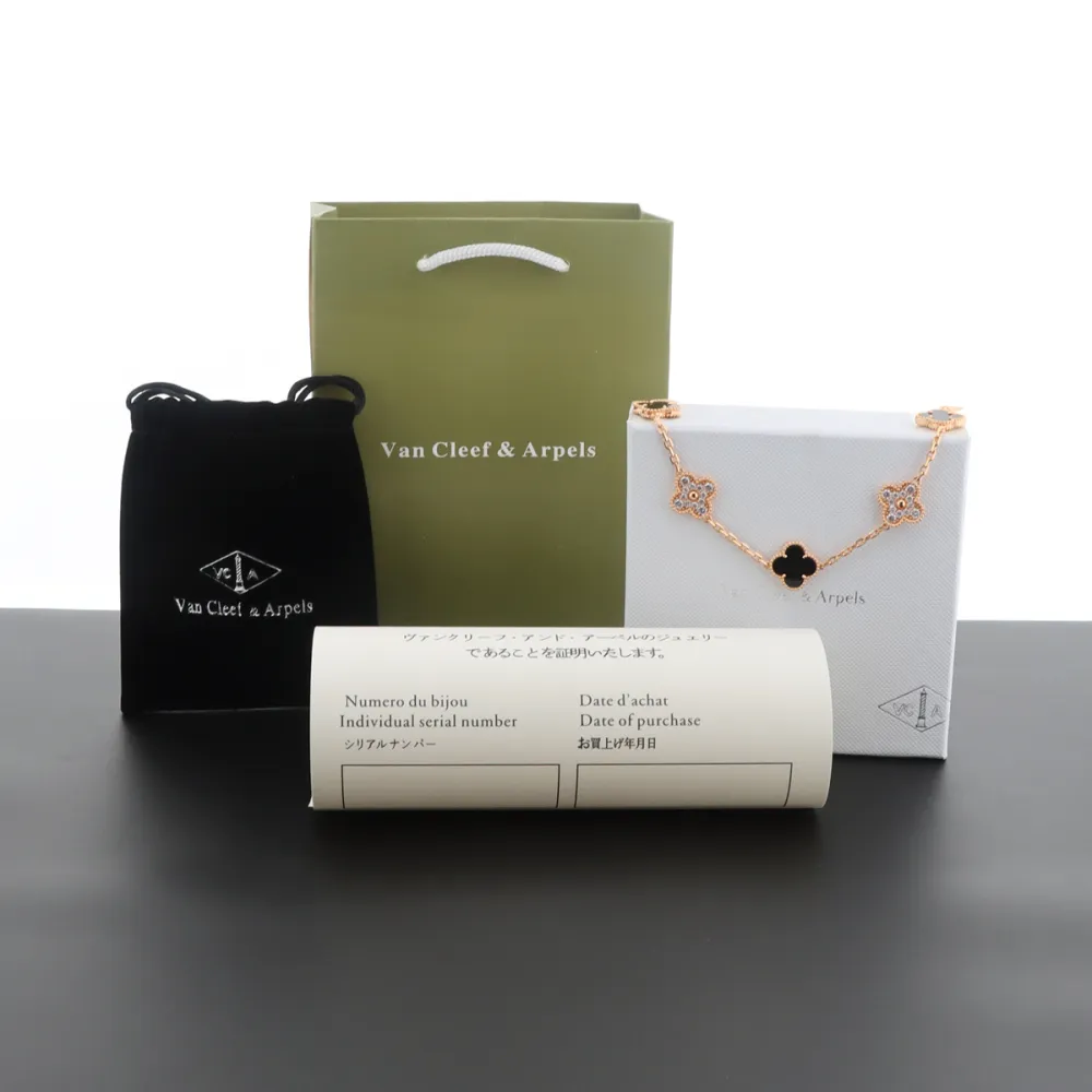 Van Cleef & Arpels Sweet Alhambra Bracelet Onyx/Rose Gold