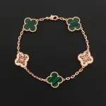 Van Cleef & Arpels Sweet Alhambra Bracelet Turquoise/Rose Gold