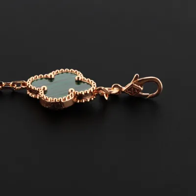 Van Cleef & Arpels Sweet Alhambra Bracelet Turquoise/Rose Gold 02