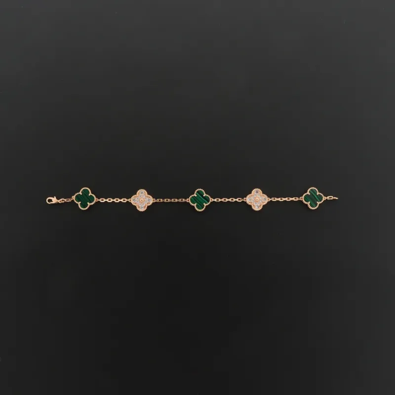 Van Cleef & Arpels Sweet Alhambra Bracelet Turquoise/Rose Gold