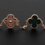 Van Cleef & Arpels Sweet Alhambra Bracelet Turquoise/Rose Gold