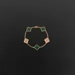 Van Cleef & Arpels Sweet Alhambra Bracelet Turquoise/Rose Gold