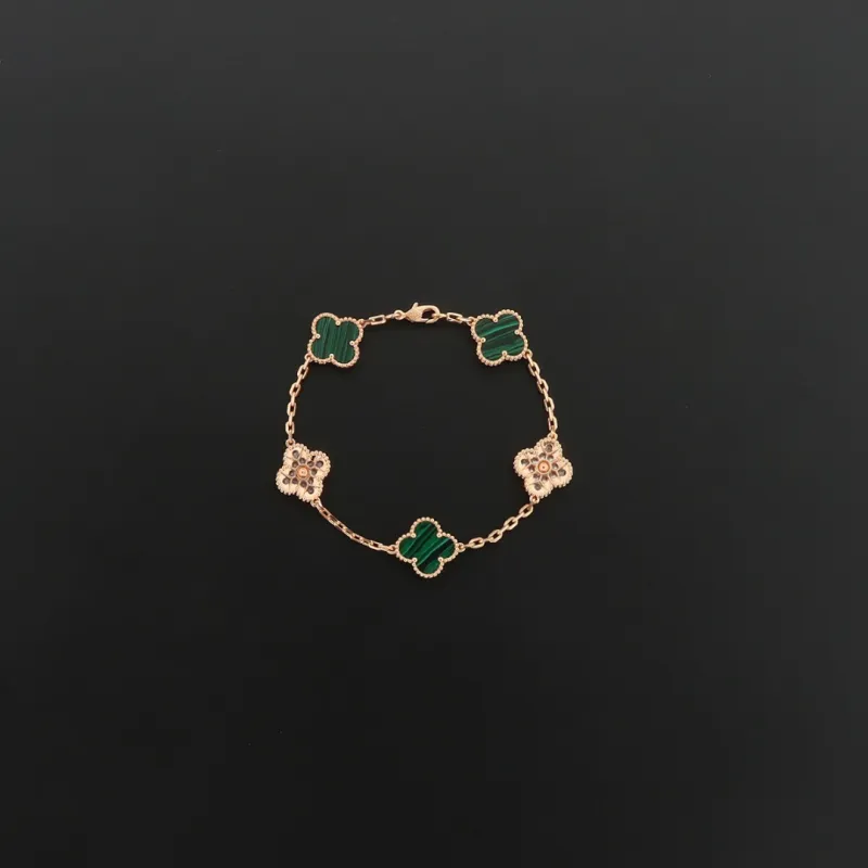 Van Cleef & Arpels Sweet Alhambra Bracelet Turquoise/Rose Gold
