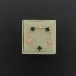 Van Cleef & Arpels Sweet Alhambra Bracelet Turquoise/Rose Gold