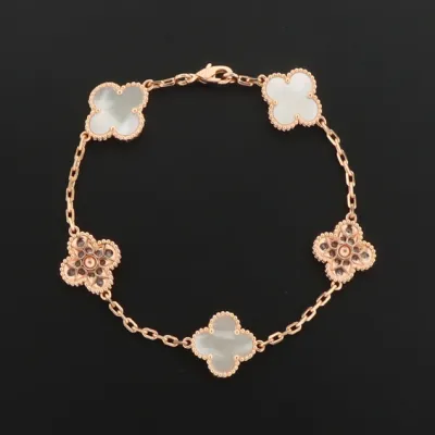 Van Cleef & Arpels Sweet Alhambra Bracelet White mother-of-pearl/rose gold 01