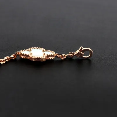 Van Cleef & Arpels Sweet Alhambra Bracelet White mother-of-pearl/rose gold 02