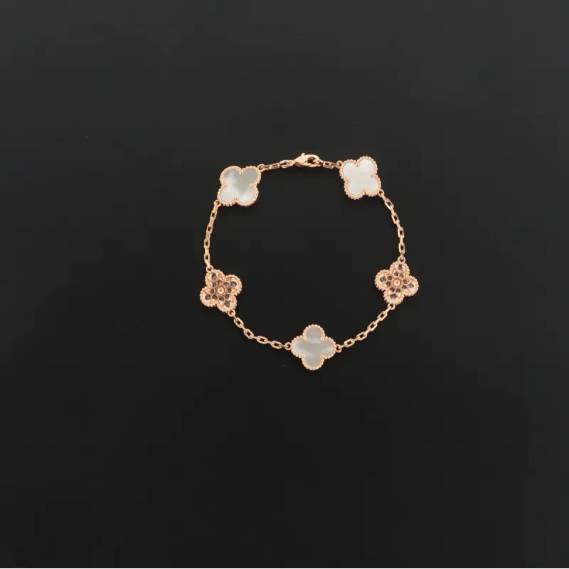 Van Cleef & Arpels Sweet Alhambra Bracelet White mother-of-pearl/rose gold