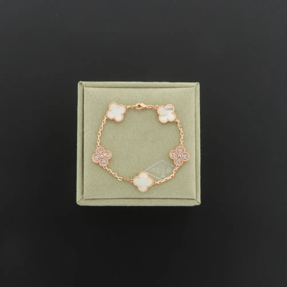 Van Cleef & Arpels Sweet Alhambra Bracelet White mother-of-pearl/rose gold