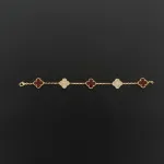Van Cleef & Arpels Sweet Alhambra White Carnelian/Gold