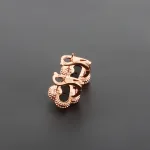 Van Cleef & Arpels Vintage Alhambra Earrings Black Onyx/Rose Gold
