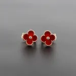 Van Cleef & Arpels Vintage Alhambra Earrings Carnelian/Rose Gold