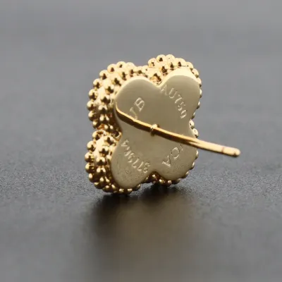 Van Cleef & Arpels Vintage Alhambra Earrings Gold 02
