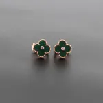 Van Cleef & Arpels Vintage Alhambra Earrings Malachite/Rose Gold