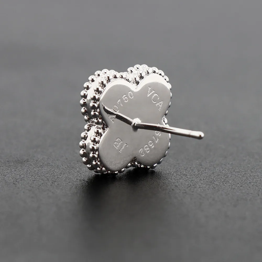 Van Cleef & Arpels Vintage Alhambra Earrings Silver