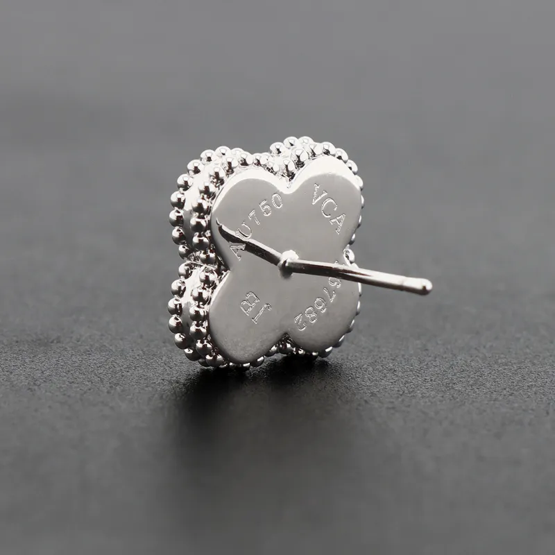 Van Cleef & Arpels Vintage Alhambra Earrings Silver