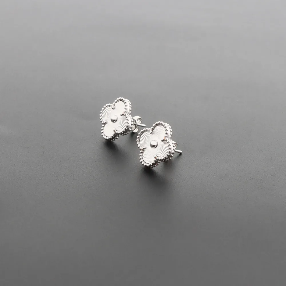 Van Cleef & Arpels Vintage Alhambra Earrings Silver