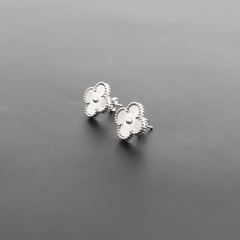 Van Cleef & Arpels Vintage Alhambra Earrings Silver