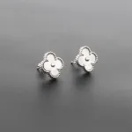 Van Cleef & Arpels Vintage Alhambra Earrings Silver