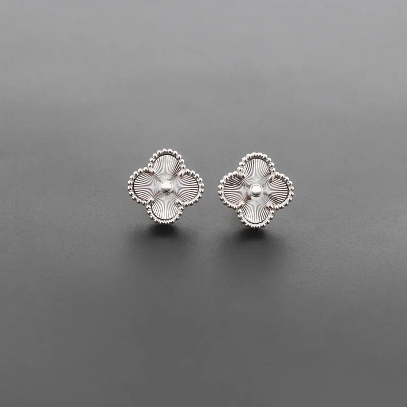 Van Cleef & Arpels Vintage Alhambra Earrings Silver