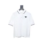 Prada Basic Letter Logo Business polo T-shirt