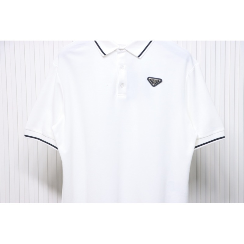 Prada Basic Letter Logo Business polo T-shirt