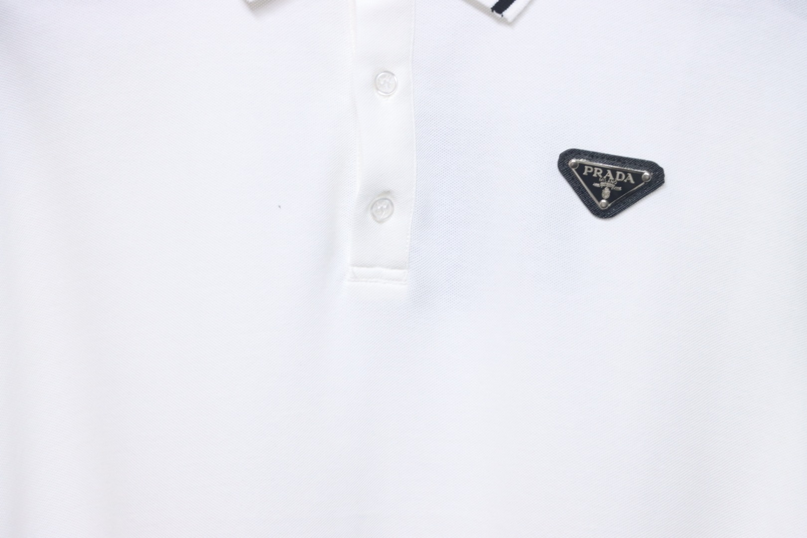 Prada Basic Letter Logo Business polo T-shirt
