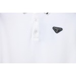Prada Basic Letter Logo Business polo T-shirt