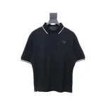 Prada Basic Letter Logo Business polo T-shirt
