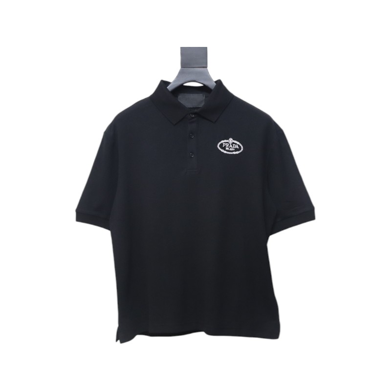 Prada Basic Letter Logo polo T-shirt