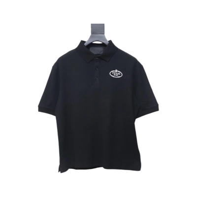 Prada Basic Letter Logo polo T-shirt 01