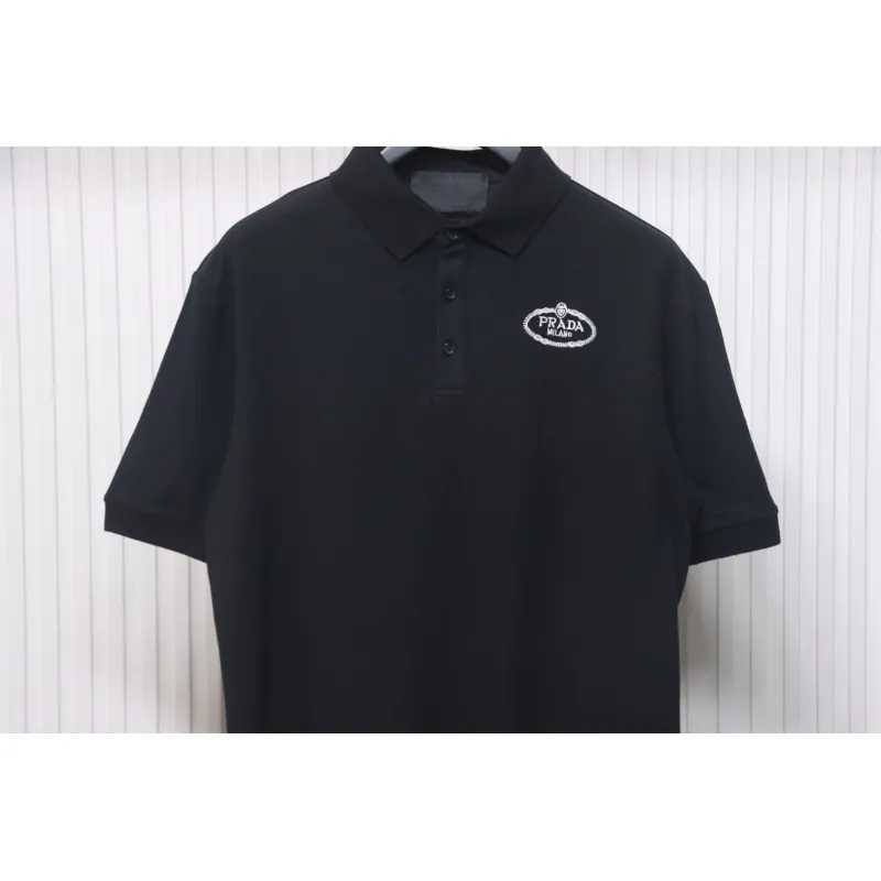 Prada Basic Letter Logo polo T-shirt