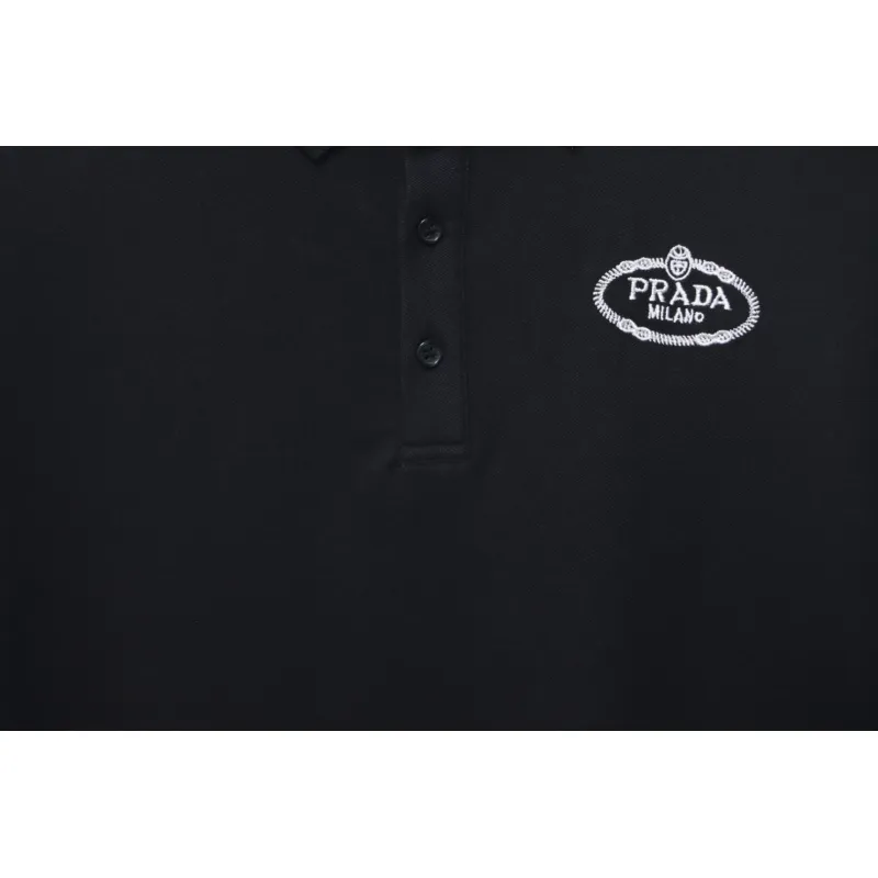 Prada Basic Letter Logo polo T-shirt