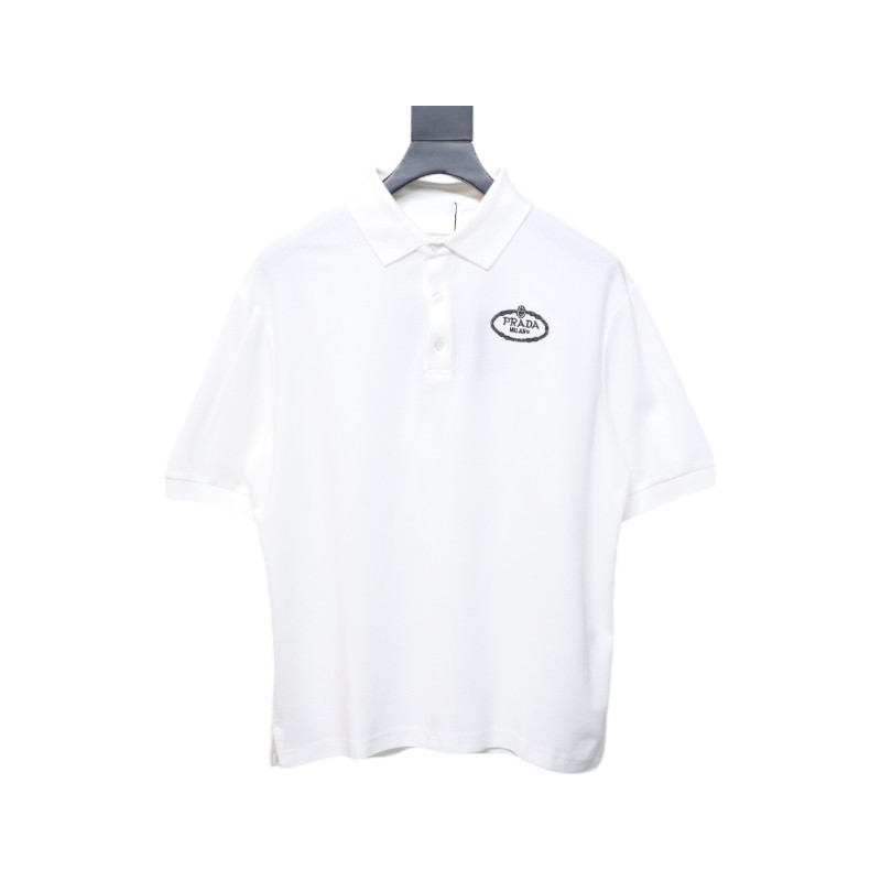 Prada Basic Letter Logo polo T-shirt