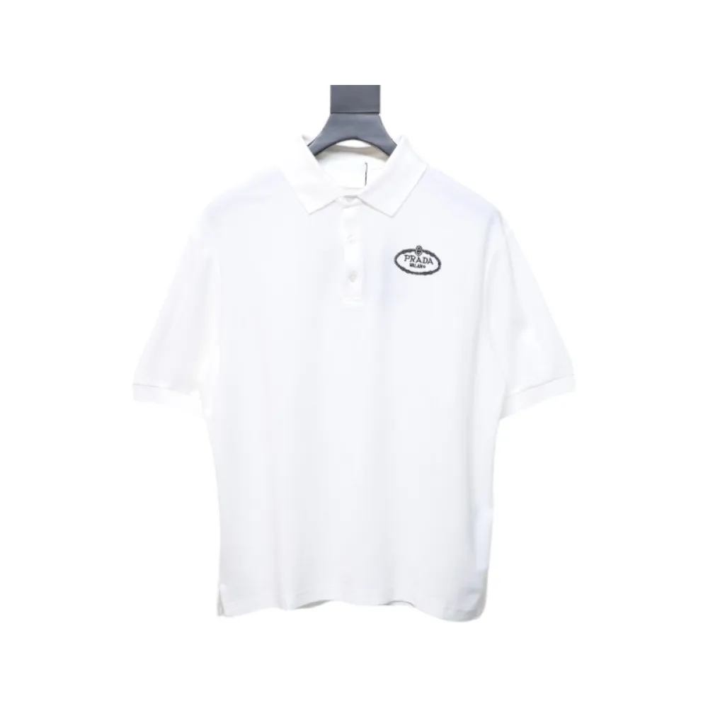 Prada Basic Letter Logo polo T-shirt