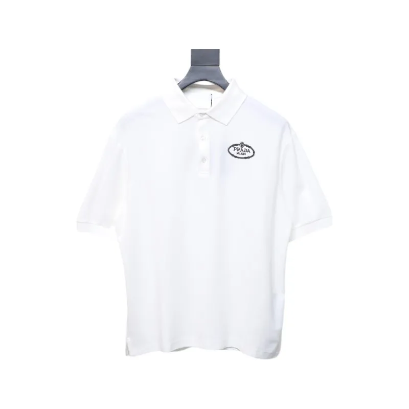 Prada Basic Letter Logo polo T-shirt