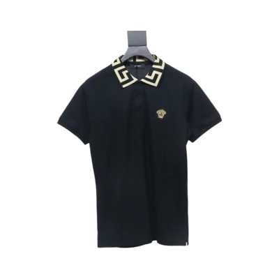 VERSACE Embroidered Logo Polo T-shirt 01