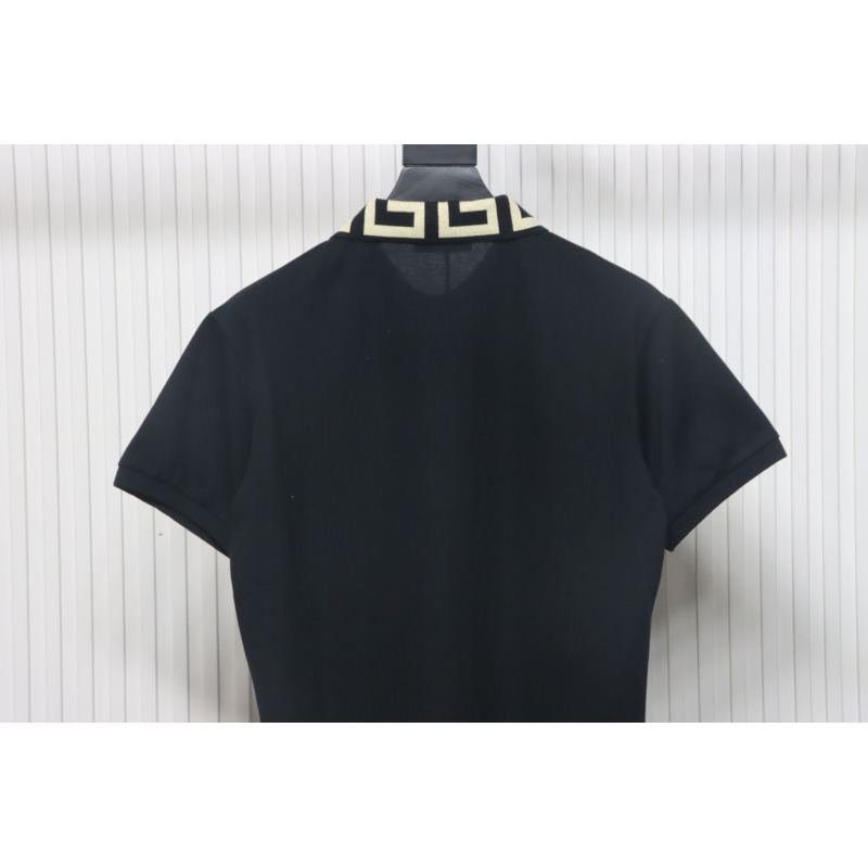 VERSACE Embroidered Logo Polo T-shirt