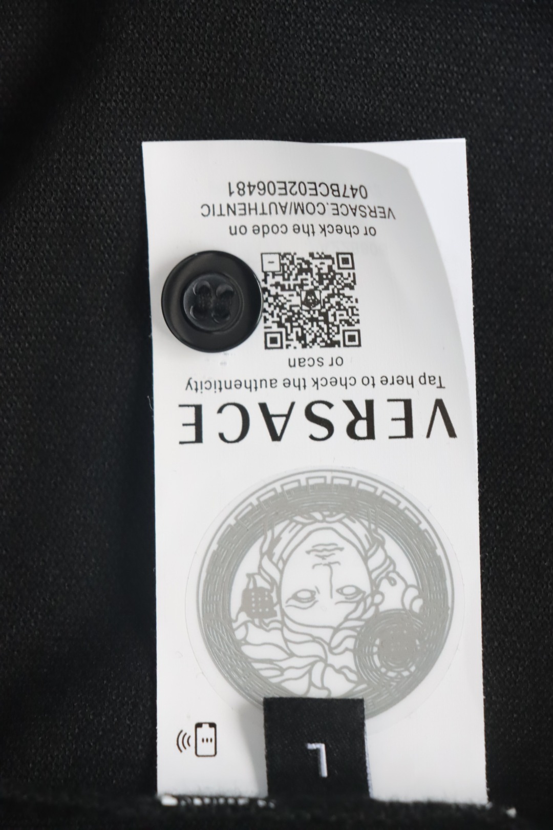 VERSACE Embroidered Logo Polo T-shirt