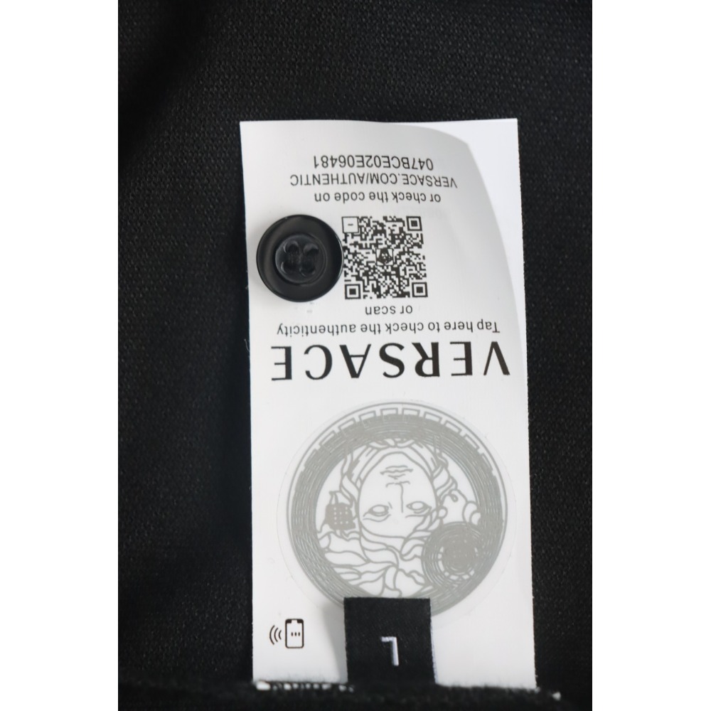 VERSACE Embroidered Logo Polo T-shirt