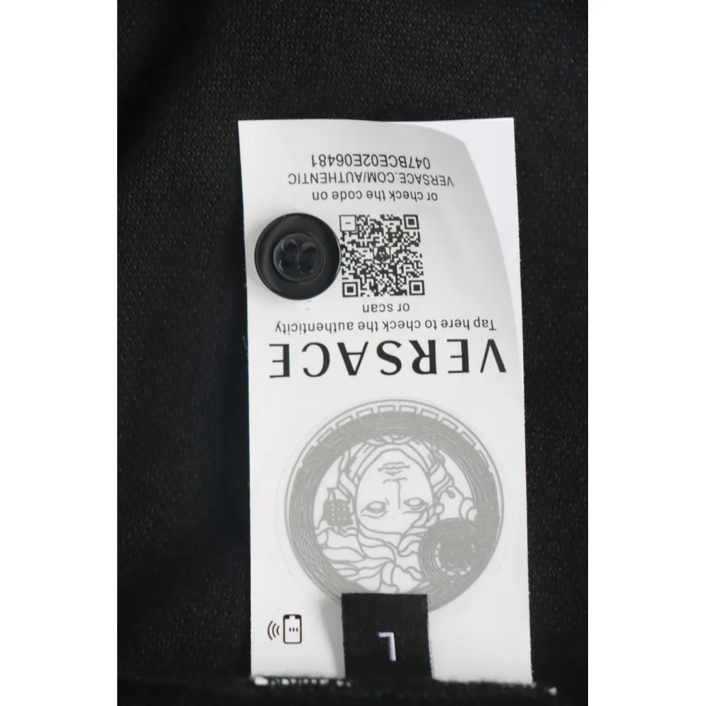 VERSACE Embroidered Logo Polo T-shirt