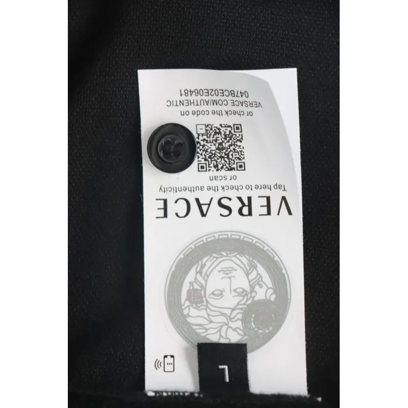 VERSACE Embroidered Logo Polo T-shirt