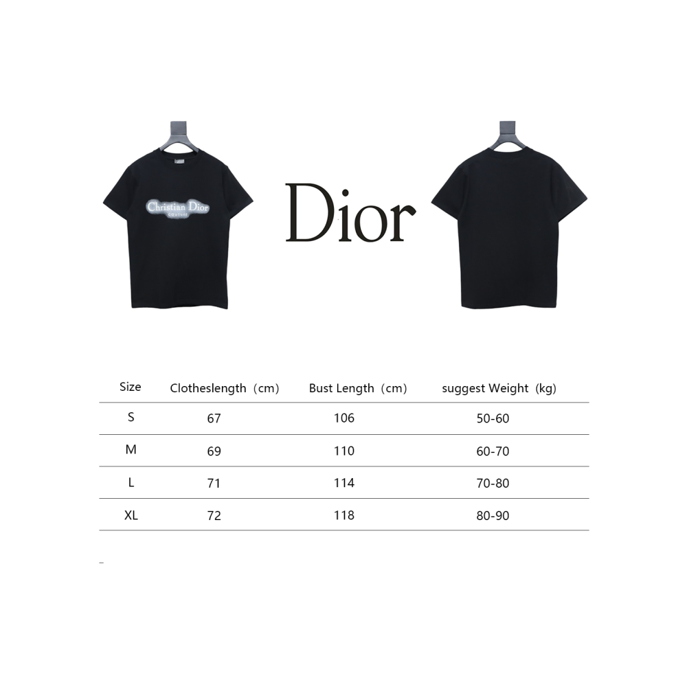 Dior 25ss Halo Print T-shirt Black