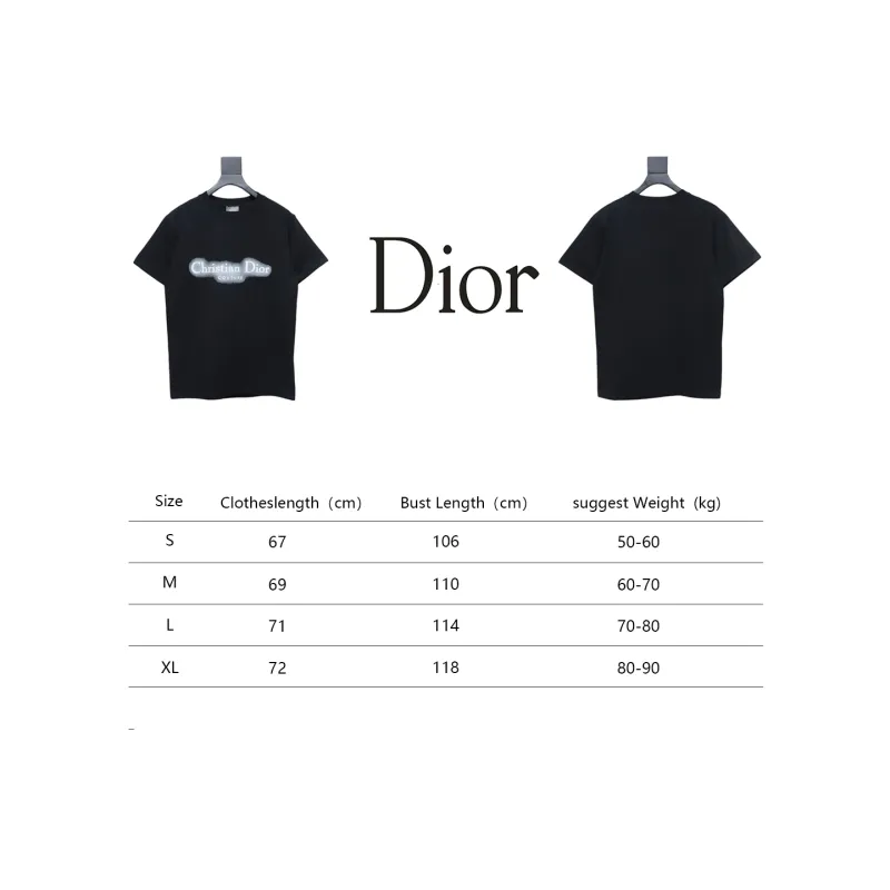 Dior 25ss Halo Print T-shirt Black