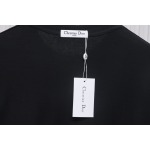Dior 25ss Hand-painted Letters T-shirt Black