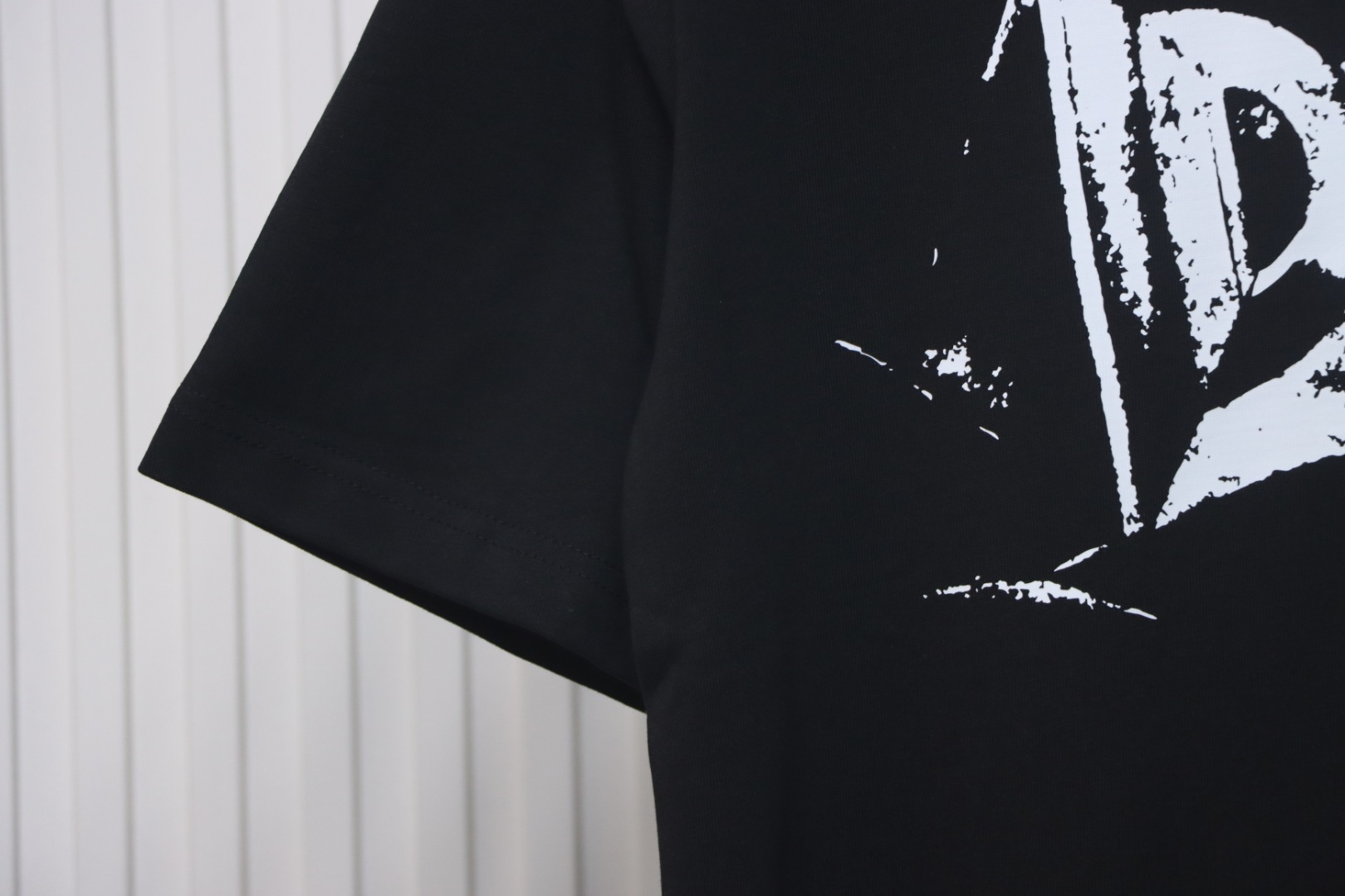 Dior 25ss Hand-painted Letters T-shirt Black