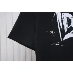 Dior 25ss Hand-painted Letters T-shirt Black