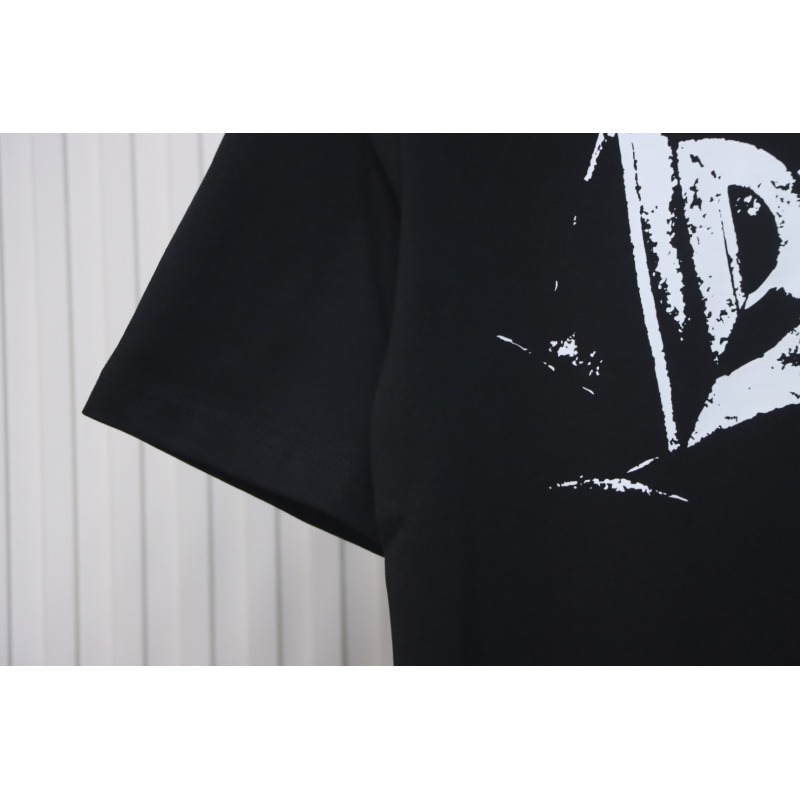 Dior 25ss Hand-painted Letters T-shirt Black
