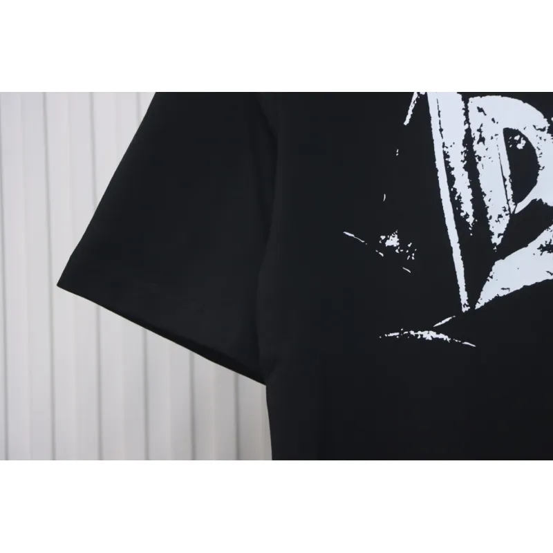 Dior 25ss Hand-painted Letters T-shirt Black