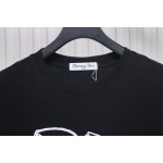 Dior 25ss Hand-painted Letters T-shirt Black